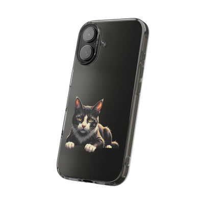 Cat Lover Impact-Resistant Clear Phone Case, Pet Gift, Durable Cat Design, Cute Phone Cover, Unique Cat Art, Animal Lover Accessory