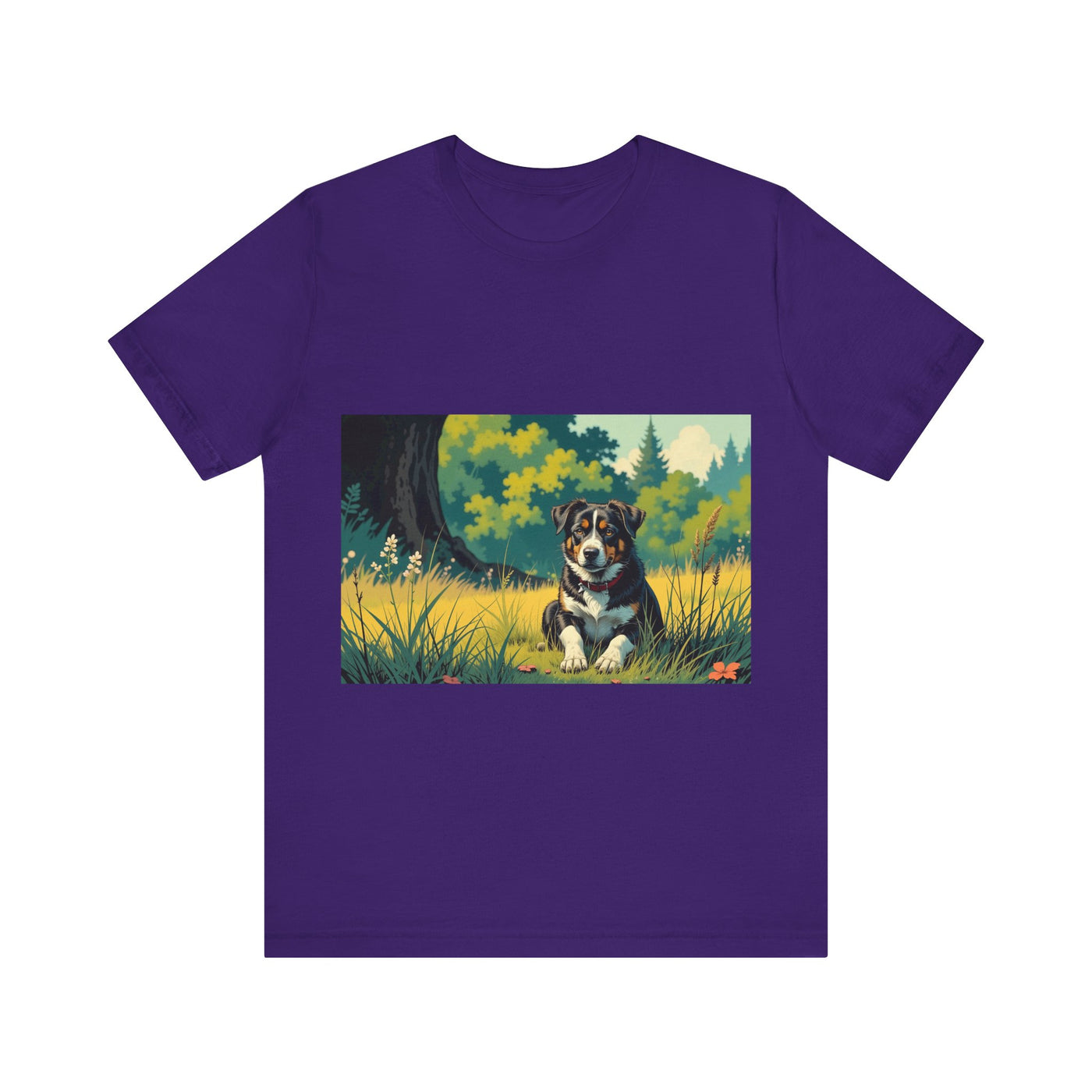 Adorable Dog comic style 2 Unisex Soft Tee | Cute Dog Lover's Shirt, Animal Graphic T-Shirt, Pet Themed Gift, Casual Wear