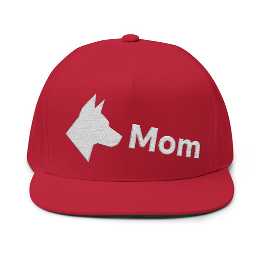 Stylish Embroidered Dog Mom Flat Bill Cap style 3