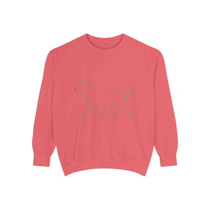 Walking Dog Shadow Cozy Graphic Unisex Crewneck Sweatshirt style 1