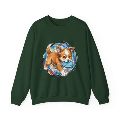 Watercolor Dog painting Unisex Crewneck Sweatshirt style 4
