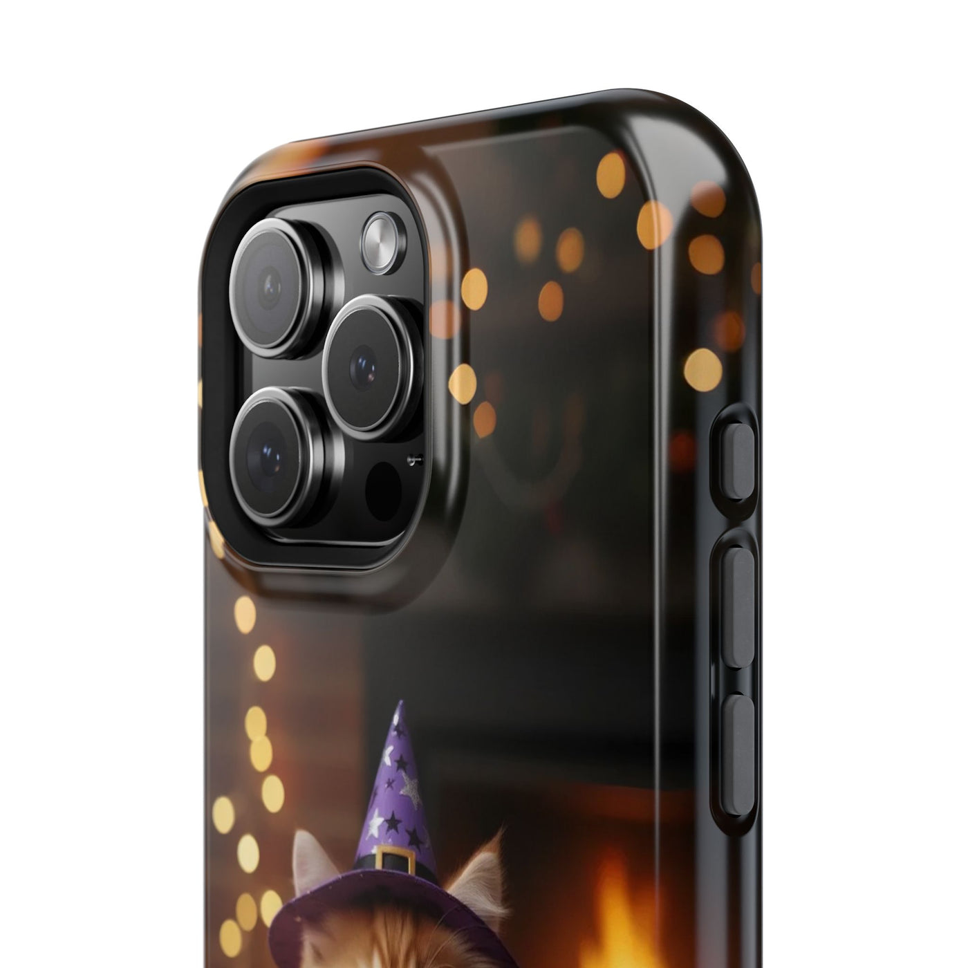 Halloween cute kitten photo style 3 Magnetic Phone Case, Cat Lover Gift, Impact-Resistant iPhone Case, Funny Pet Accessory, Unique Animal Design