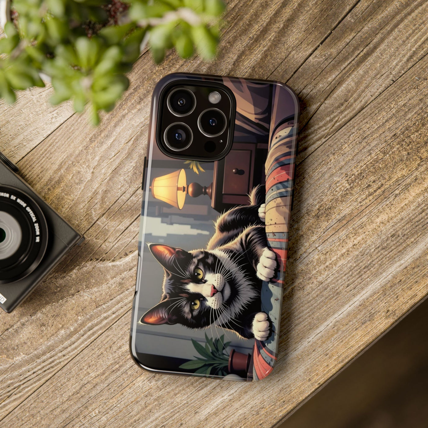 Cat on the bed - Tough Phone Case for Apple iPhone & Samsung Galaxy, Cute Pet Accessories, Gift for Cat Lovers