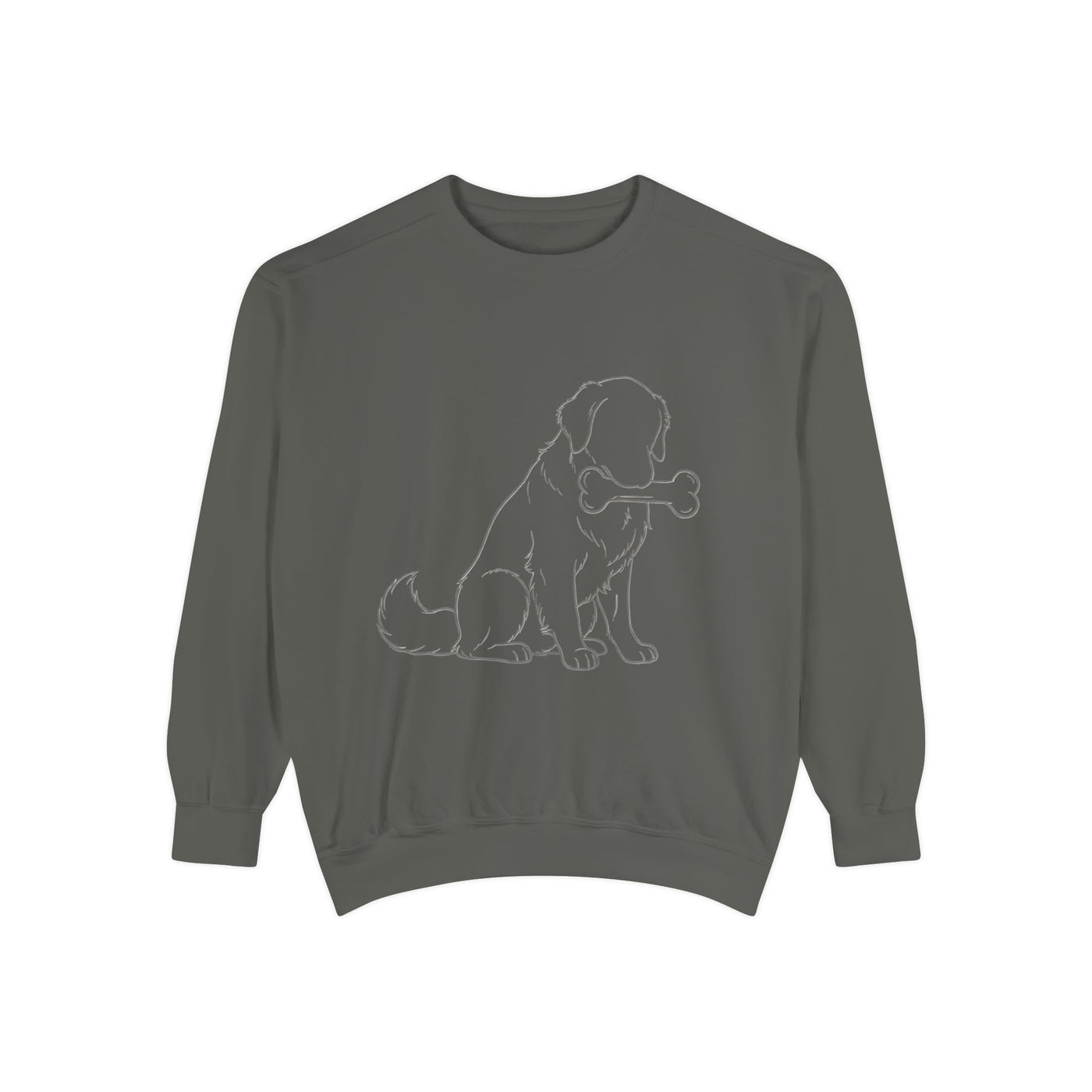 Sitting Dog Shadow style 1 Cozy Graphic Unisex Crewneck Sweatshirt
