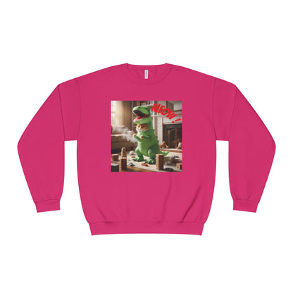 Tyrannosaurus Cat at home Unisex NuBlend Crewneck Sweatshirt