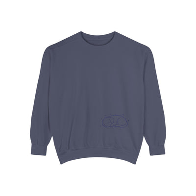 Sleeping dog (Blue) shadow Cozy Graphic Unisex Crewneck Sweatshirt