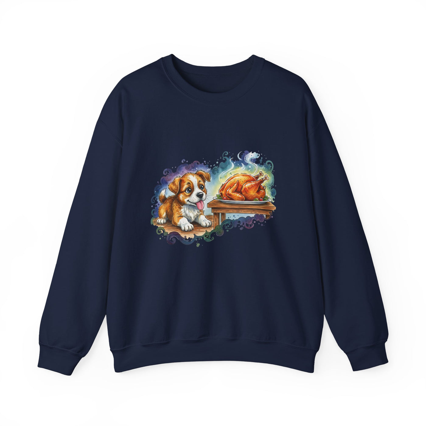 Watercolor painting style 6 Men & Women Cute Cat Pile Crewneck Sweatshirt