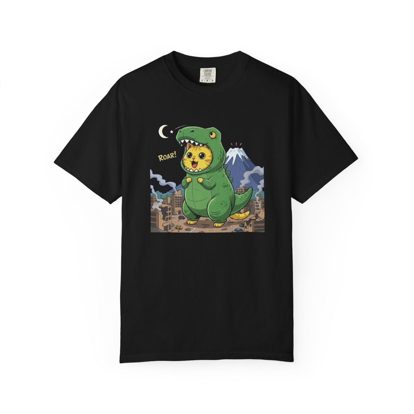 Cat cosplay Godzilla Funny Design Unisex T-Shirt style 1