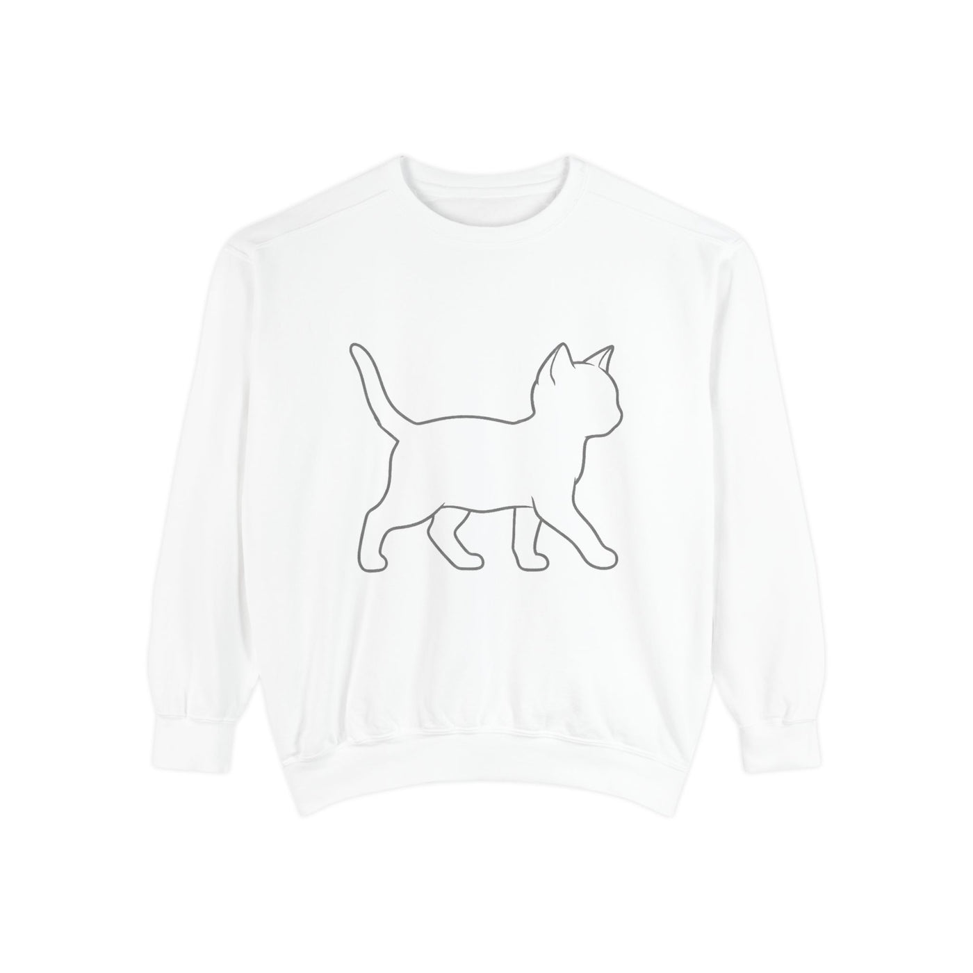 Walking Cat Shadow style 2 Cozy Graphic Unisex Crewneck Sweatshirt