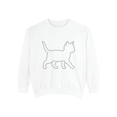 Walking Cat Shadow style 2 Cozy Graphic Unisex Crewneck Sweatshirt