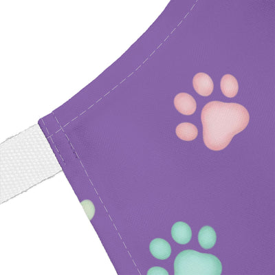 Cute Pet Lover's Apron with 5-Color Straps, Cat Paw Print Kitchen Apron, Gift for Animal Lovers, Cooking Accessory, Pet-Themed Gift