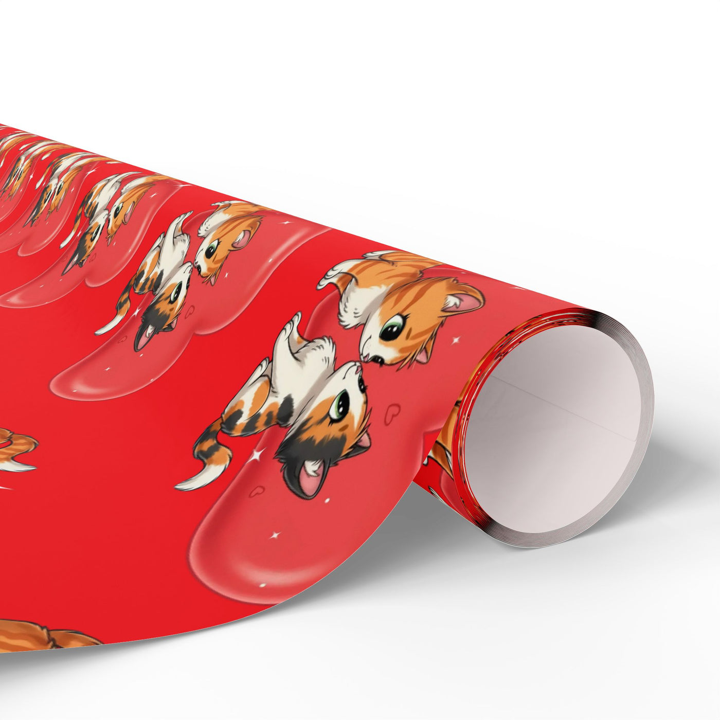 Cats in Love Red Themed Wrapping Paper, Perfect for Cat Lovers, Gift Wrap for Birthdays, Valentine’s Day, Pet Adoption Events, and More!