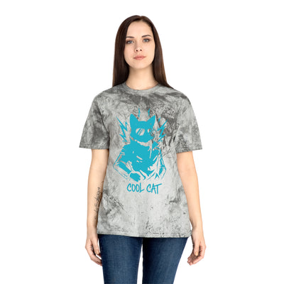 Blue Cool Cat Unisex T-Shirt - Vibrant Graphic Tee, Gift for Cat Lovers, Casual Wear, Streetwear, Unique Style