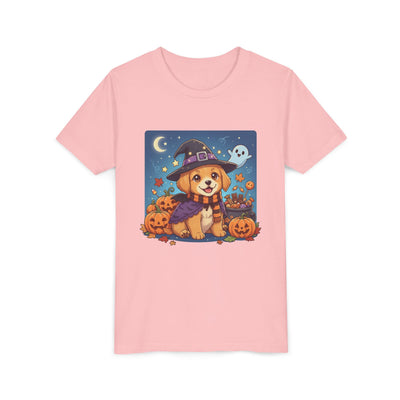 Halloween cute puppy anime style 6 Youth Tee, Short Sleeve T-Shirt, Kids Halloween Apparel, Cute Dog Tee, Fall Outfit for Children