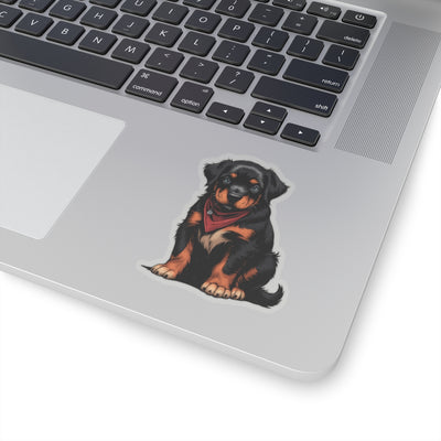 Cute Dog Kiss-Cut Stickers, Rottweiler Vinyl Decals for Pet Lovers, Laptop Stickers, Dog Lover Gifts, Custom Pet Stickers