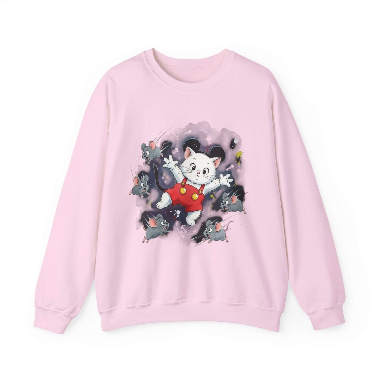 Watercolor Cat painting Unisex Crewneck Sweatshirt style 2
