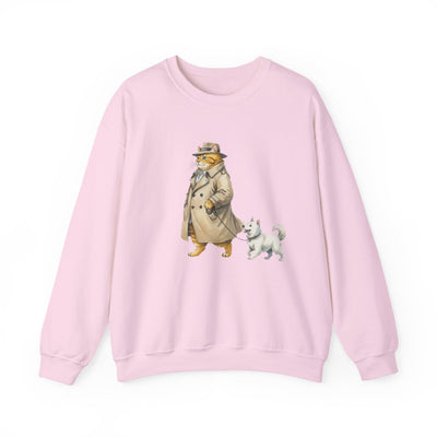 Watercolor painting style 11 Men & Women Cute Cat Pile Crewneck Sweatshirt