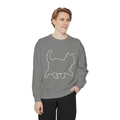 Walking Cat Shadow style 1 Cozy Graphic Unisex Crewneck Sweatshirt