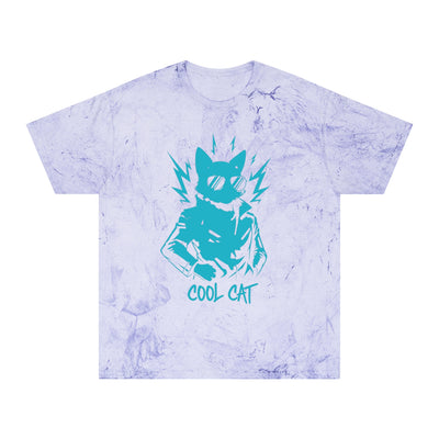 Blue Cool Cat Unisex T-Shirt - Vibrant Graphic Tee, Gift for Cat Lovers, Casual Wear, Streetwear, Unique Style