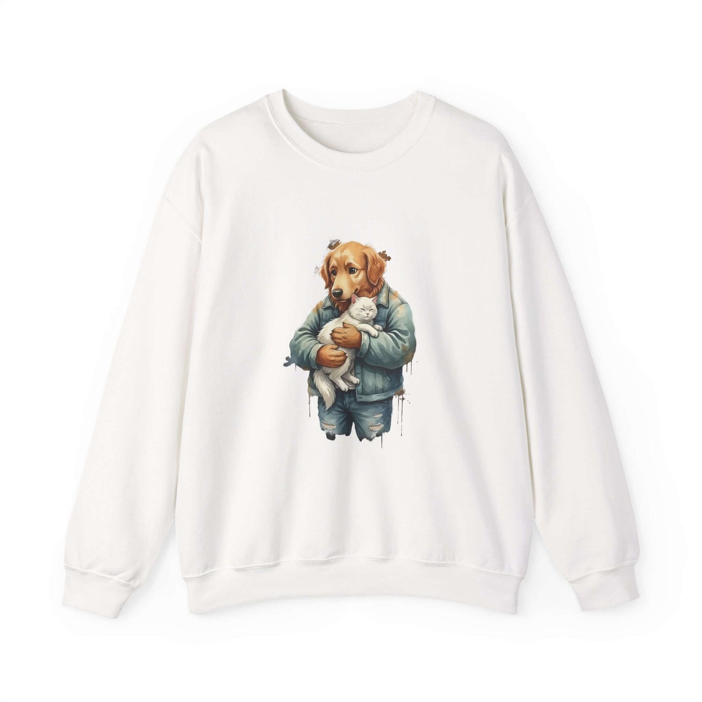 Watercolor Dog painting Unisex Crewneck Sweatshirt style 6
