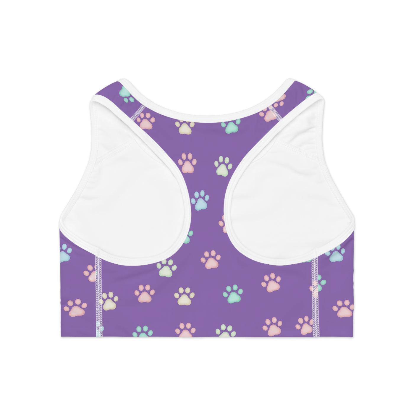 Cat Paw Print style 2 Sports Bra, Pet Lover Activewear, Workout Top, Gym Apparel, Animal Print Fashion, Gifts for Cat Owners, Fitness Gear