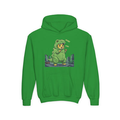 Cat cosplay Godzilla style 2 Unisex Kids Hoodie - Fun & Cozy Heavy Blend Sweatshirt with Cute Design