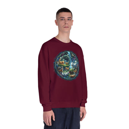 Cats & Dogs Happy Garden Unisex NuBlend Crewneck Sweatshirt style2