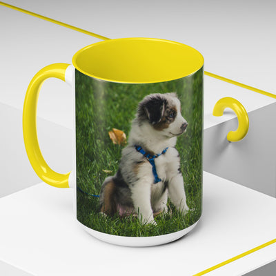 Dog Print Accent Coffee Mug - Dog Lover Gift, Cute Pet Mug, Animal Print Cup, Coffee Tea Mug, Unique Dog Themed Gift