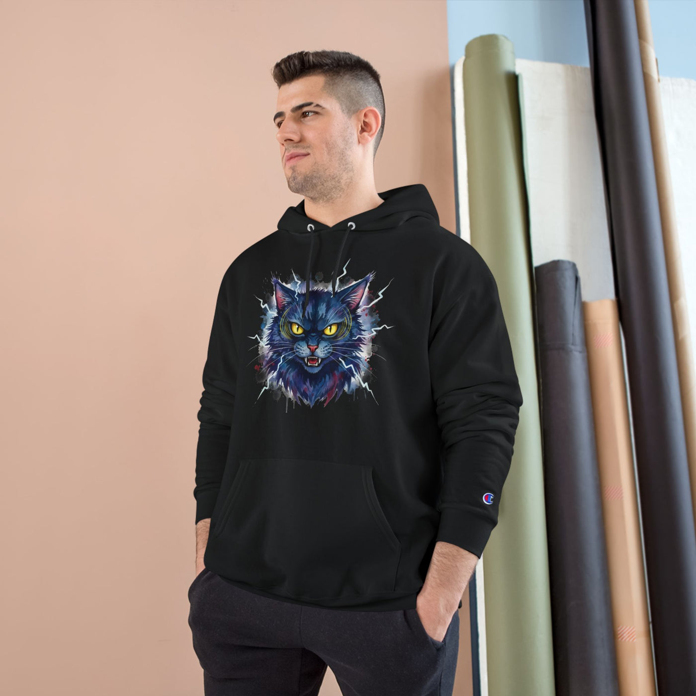 Mad Cat style 4 Men and Women Champion Hoodie