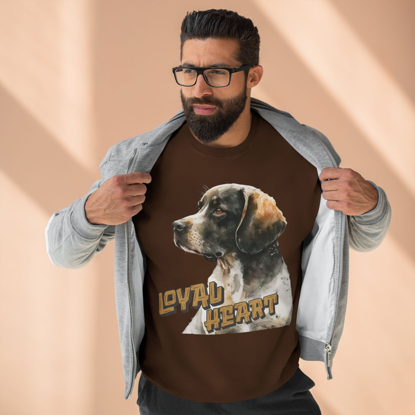 "Loyal Heart" Dog Lover style 4 Unisex Crewneck Sweatshirt