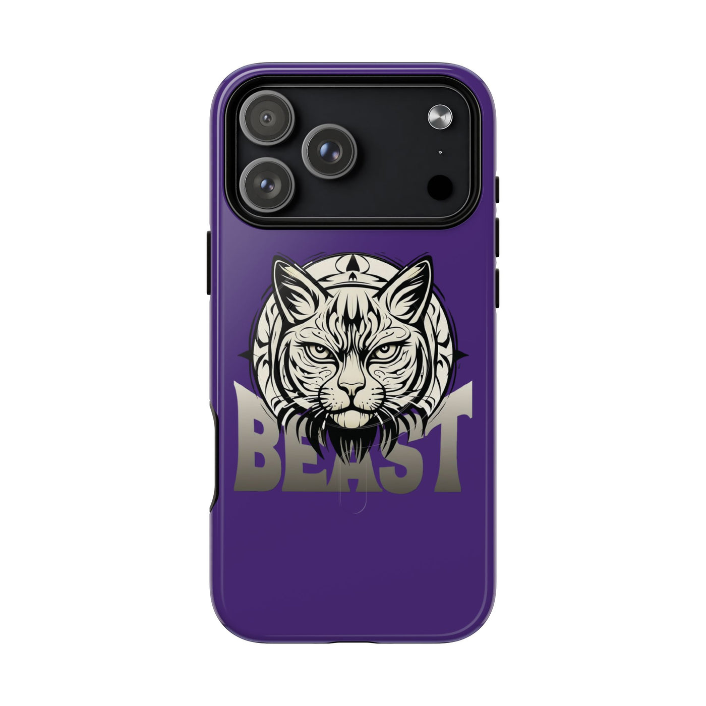 Beast Cat Purple Tough Magnetic iPhone 17 / 17 Air / Pro / Pro Max Protective Case support MagSafe