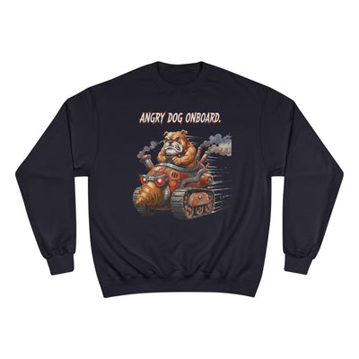 Angry Dog Onboard Graphic style 2 Champion Crewneck Sweatshirt for Gamers & Sci‑Fi Fans
