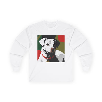 Dog Lover Long Sleeve Tee style 1, Pet Gift, Casual Wear, Animal Lover Shirt, Unique Dog Art Clothing