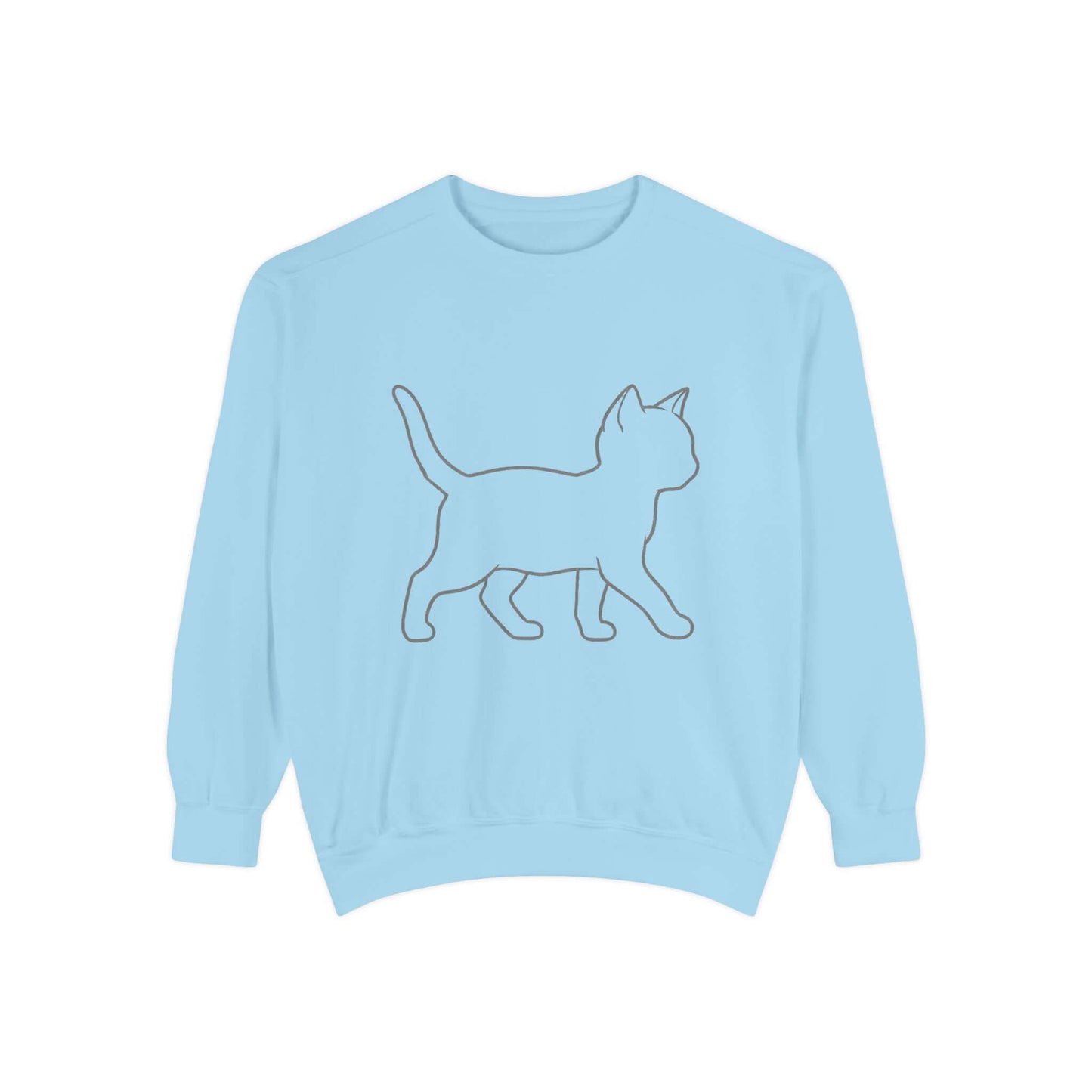 Walking Cat Shadow Cozy Graphic Unisex Crewneck Sweatshirt style 2