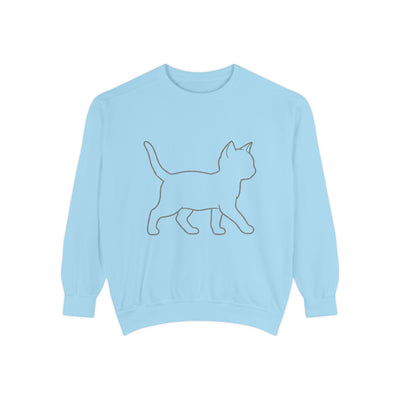 Walking Cat Shadow style 2 Cozy Graphic Unisex Crewneck Sweatshirt