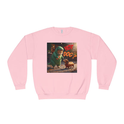 Tyrannosaurus Cat & Hot Dog Unisex NuBlend Sweatshirt