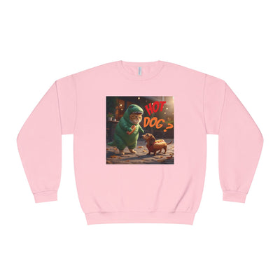 Tyrannosaurus Cat & Hot Dog Unisex NuBlend® Crewneck Sweatshirt