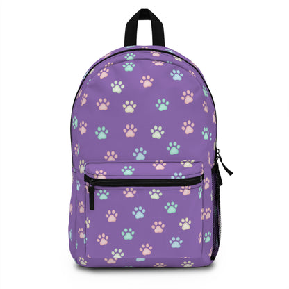 Cute Cat Paw Print Travel Casual Outings School Backpack style 1