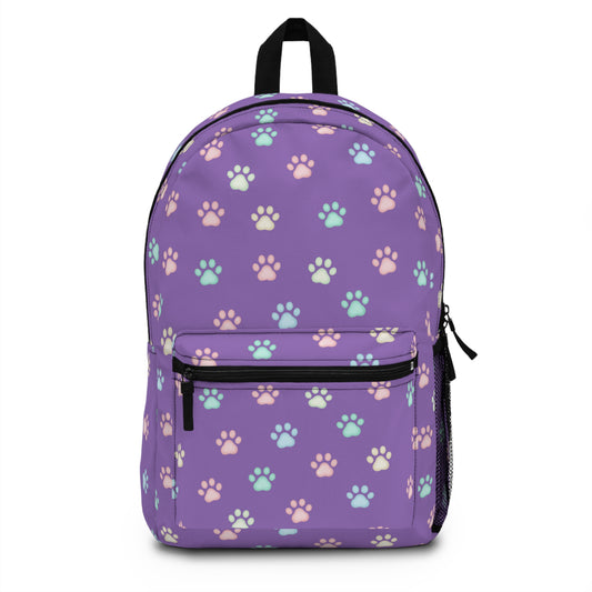 Cute Cat Paw Print Travel Casual Outings School Backpack style 1
