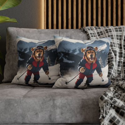 Skiing Dog Pillowcase - Fun & Cozy Decorative Pillowcase