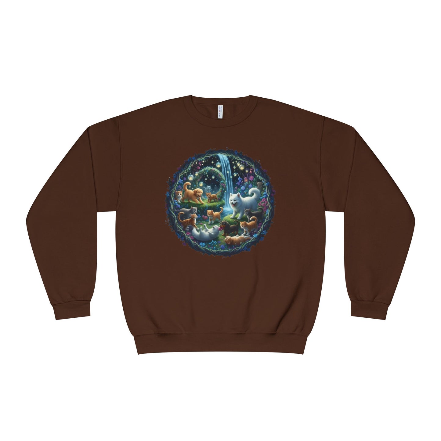 Cats & Dogs Happy Garden Unisex NuBlend Crewneck Sweatshirt style2