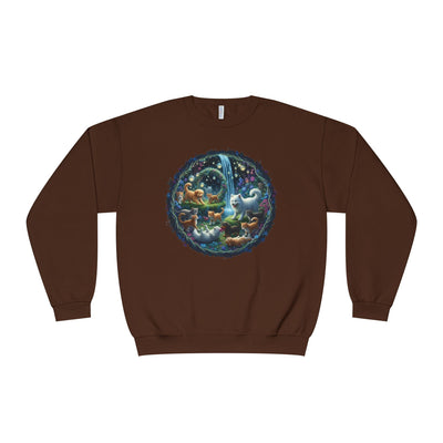 Cats & Dogs Happy Garden Unisex NuBlend® Crewneck Sweatshirt