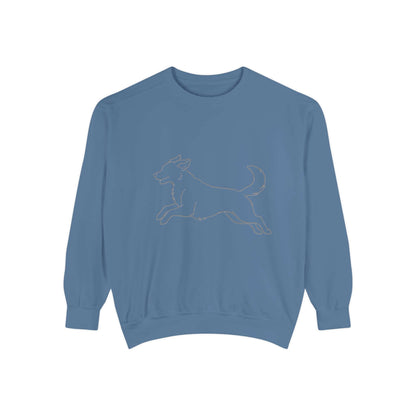 Running Dog Shadow Cozy Graphic Unisex Crewneck Sweatshirt style 1
