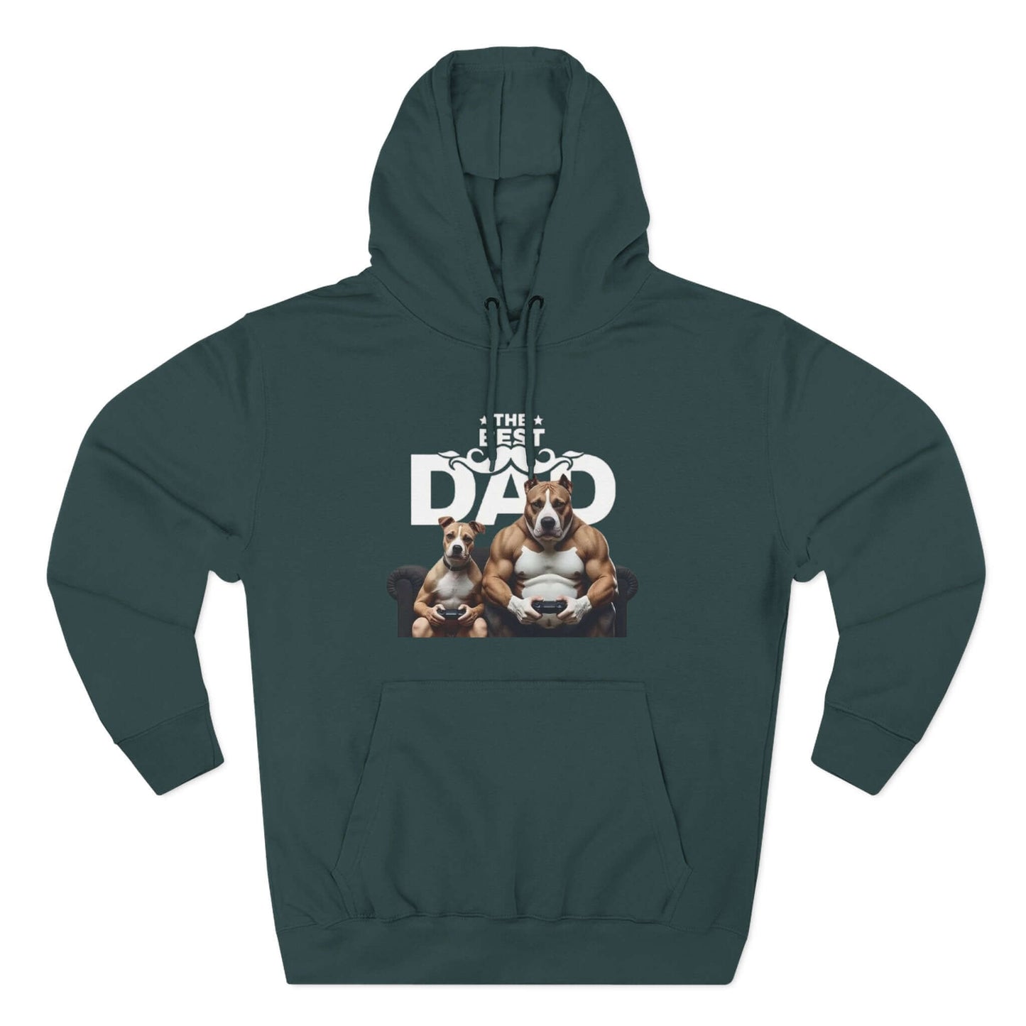 The Best Dad - Bulldog Father & Puppy Graphic Unisex Hoodie