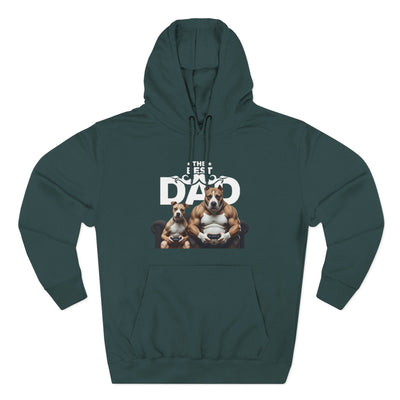 "The Best Dad" Bulldog Father & Puppy Graphic Hoodie