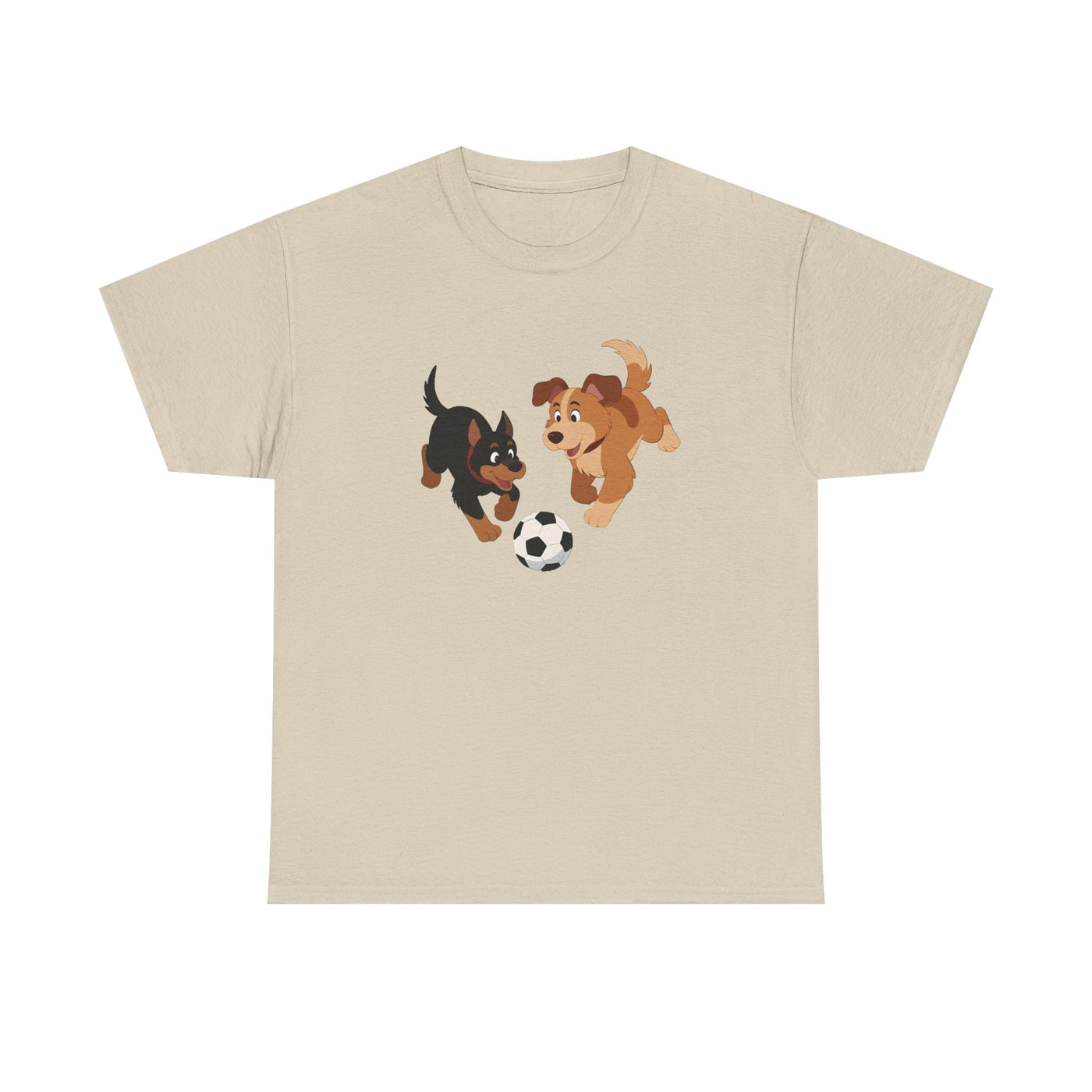 Playful Puppy Soccer Unisex Tee - Cute Dog T-Shirt for Pet Lovers, Dog Owners, Sports Enthusiasts, Gifts for Animal Lovers, Casual Everyday Wear