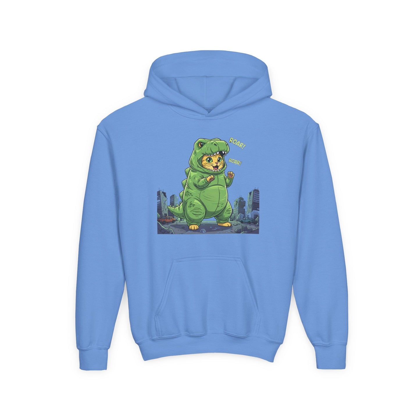 Cat cosplay Godzilla Unisex Kids Hoodie style 2