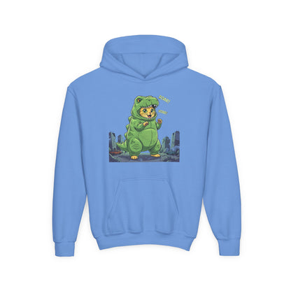 Cat cosplay Godzilla Unisex Kids Hoodie style 2