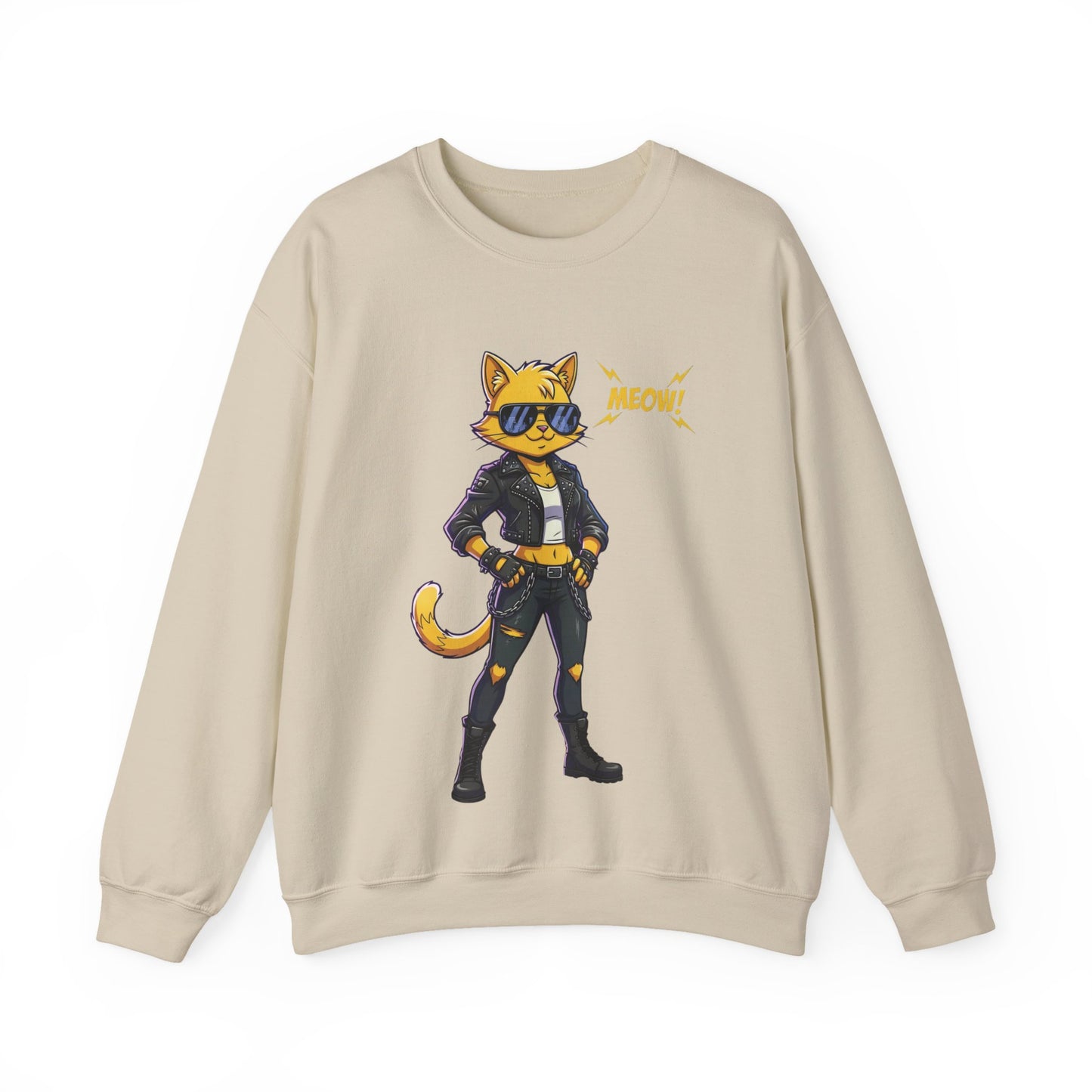Cool Cat Unisex Heavy Blend Crewneck Sweatshirt style 4