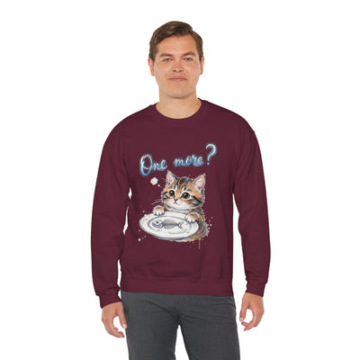 Watercolor painting style 3 Men & Women Cute Cat Pile Crewneck Sweatshirt